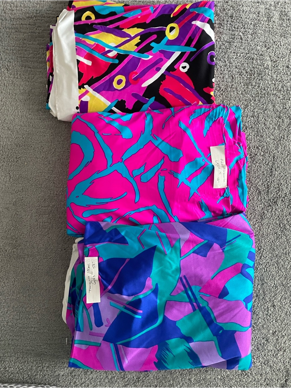 Vibrant Pink & Teal Abstract One-Piece Swimsuit - Designer